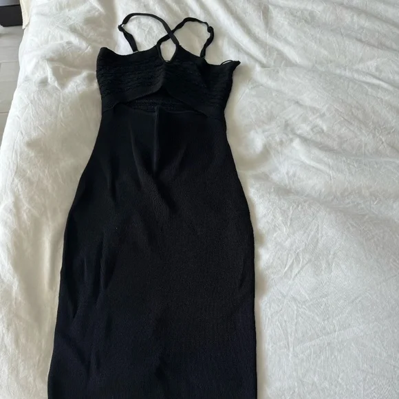 kookai black dress Kookai Black Floaty Tie Up Dress main image 1